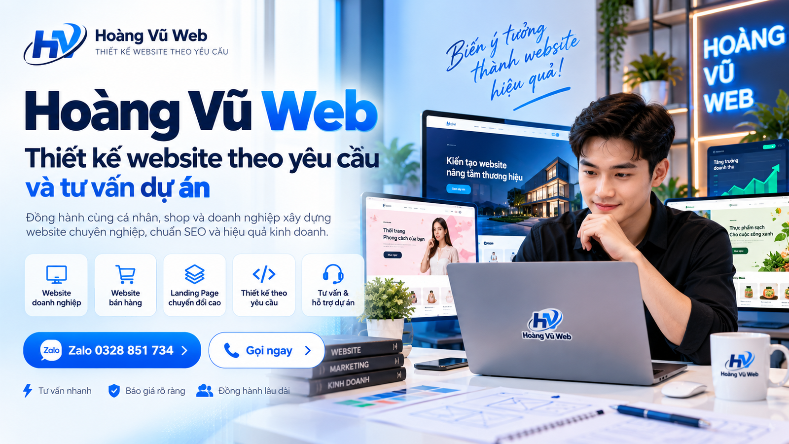 Điều khoản sử dụng Hoàng Vũ Web - thiết kế website theo yêu cầu và tư vấn dự án