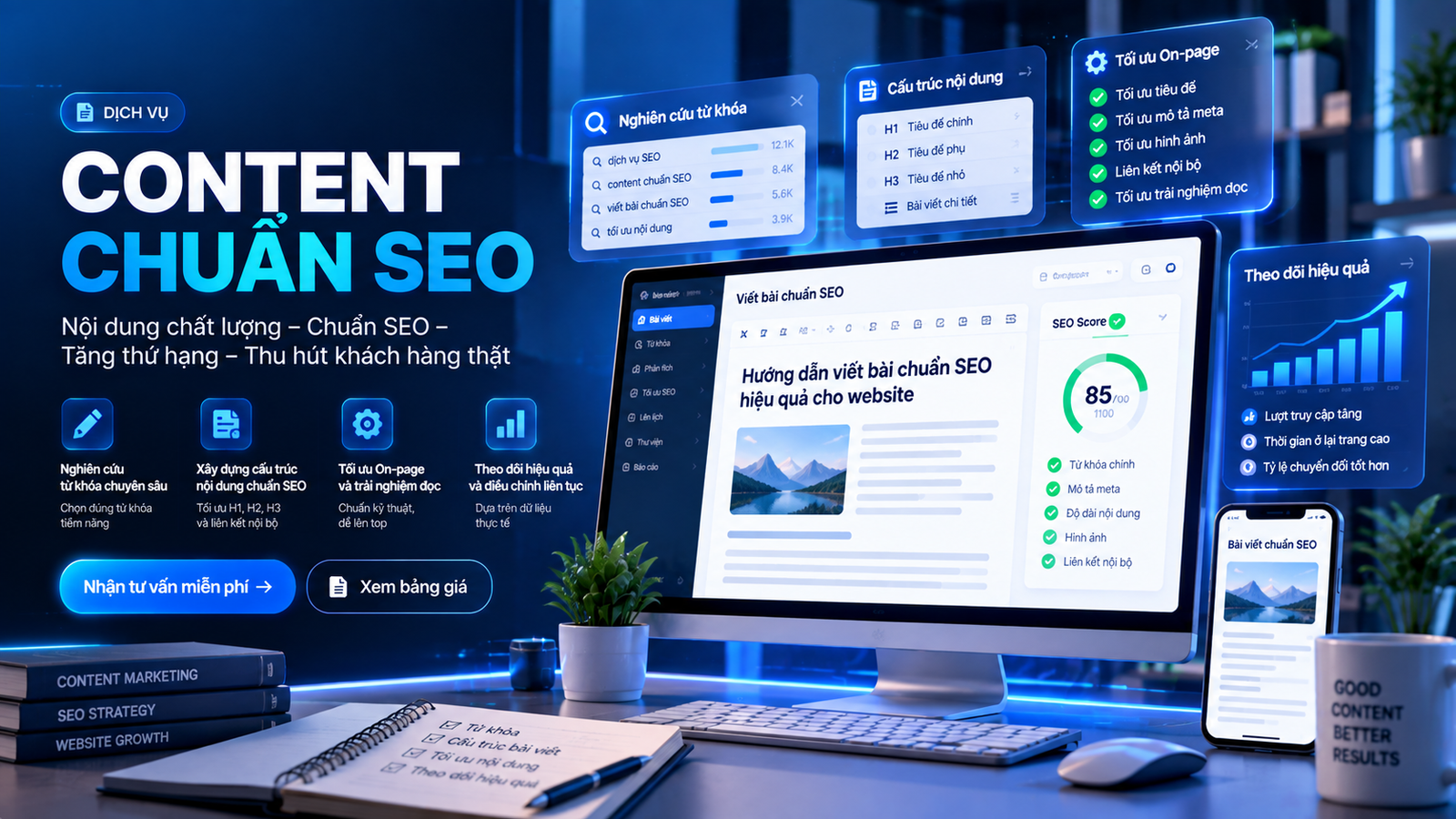 Content chuẩn SEO cho website doanh nghiệp tại HoangVuWeb